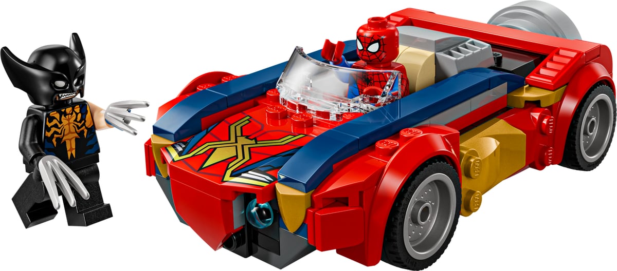 Marvel : voiture de Spider-Man contre Wolverine vénomisé