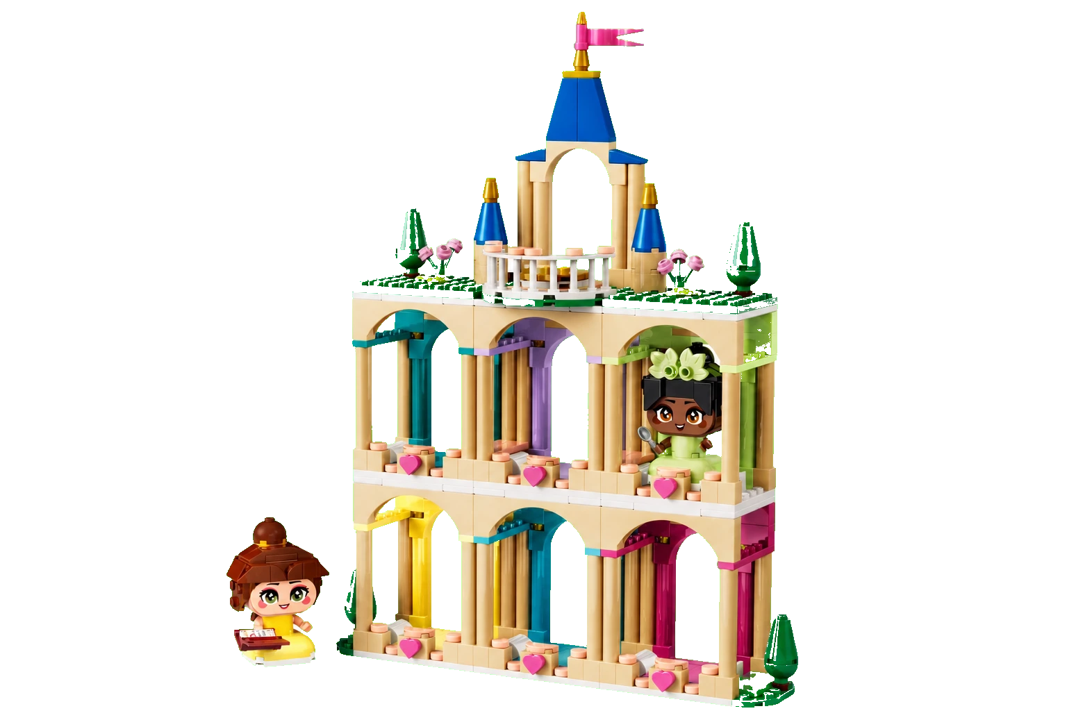 Disney : mini Belle et Tiana avec château