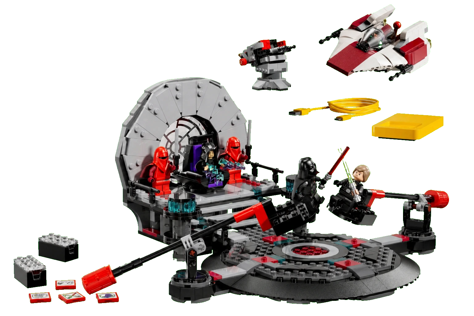 Star Wars : le duel de la Salle du trône et le A-wing